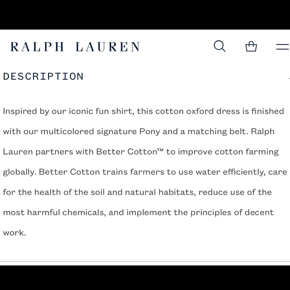 🆕 Polo Ralph Lauren Belted Cotton Oxford Fun Shirtdress, 6x - Picture 5 of 10